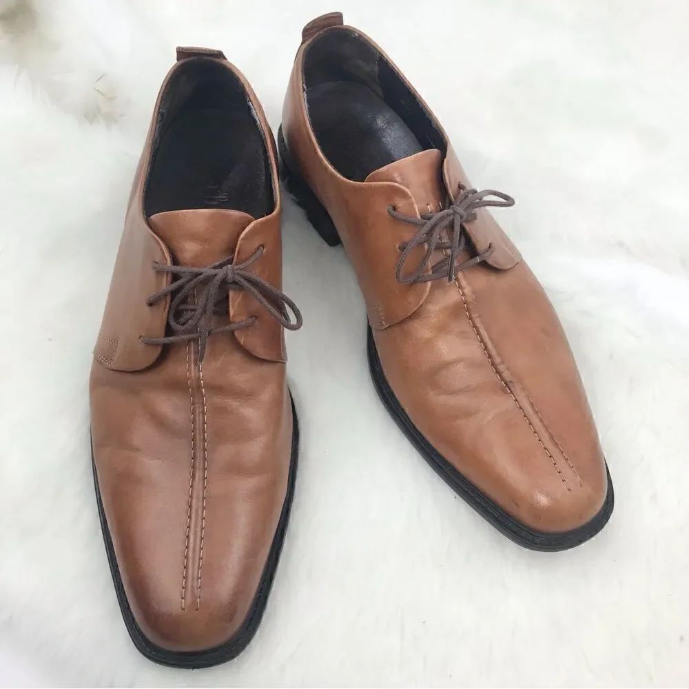 Cole Haan Brown Leather Oxford Lace Up Dress Shoes